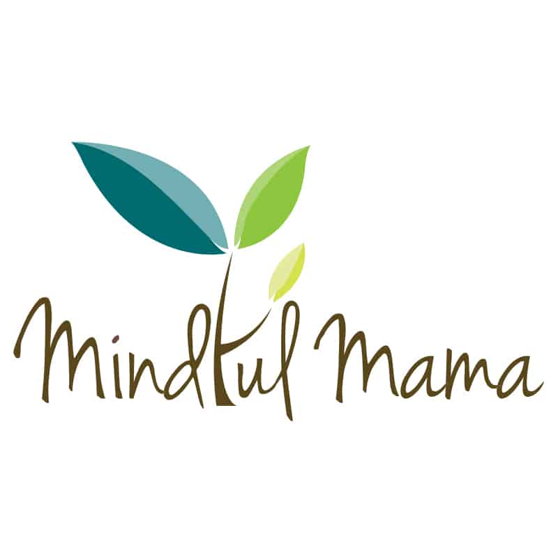 Mindful Mama Logo, with the text sprouting growth.