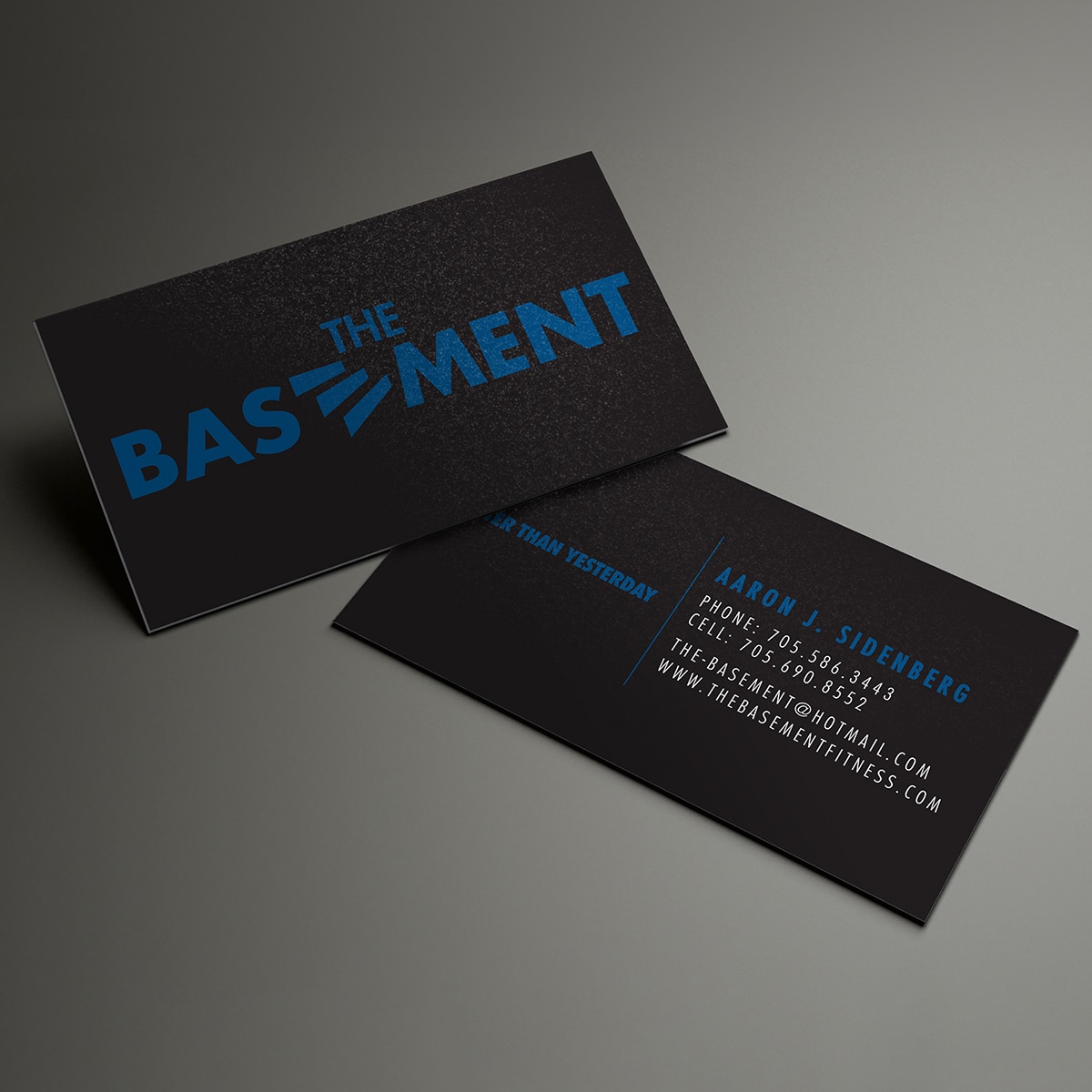 The Basement Fitness Business Cards